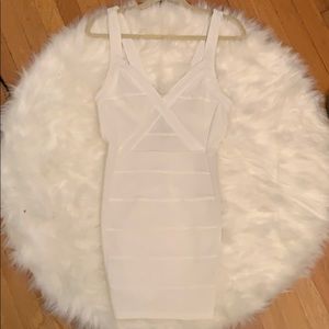 White Bandage Bodycon Dress